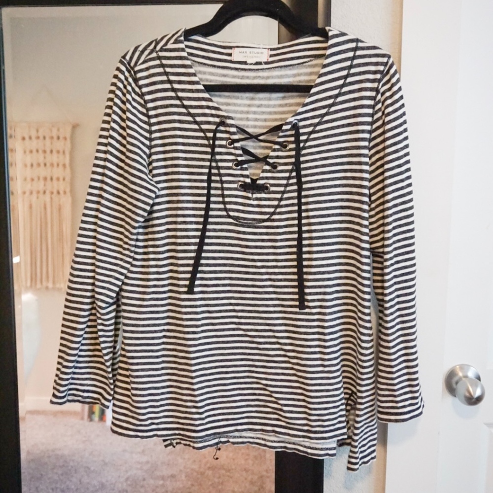 Stripped Shirt with Ties